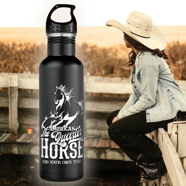 American quarter horse Cowgirl wildwest western Stainless Steel Water Bottle (American quarter horse Cowgirl wildwest western Stainless Steel Water Bottle)