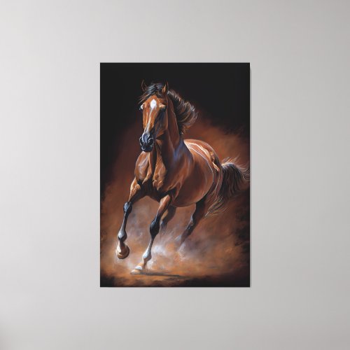 American Quarter Horse _ Oil paint Canvas Print