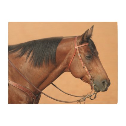 American quarter horse wood wall art