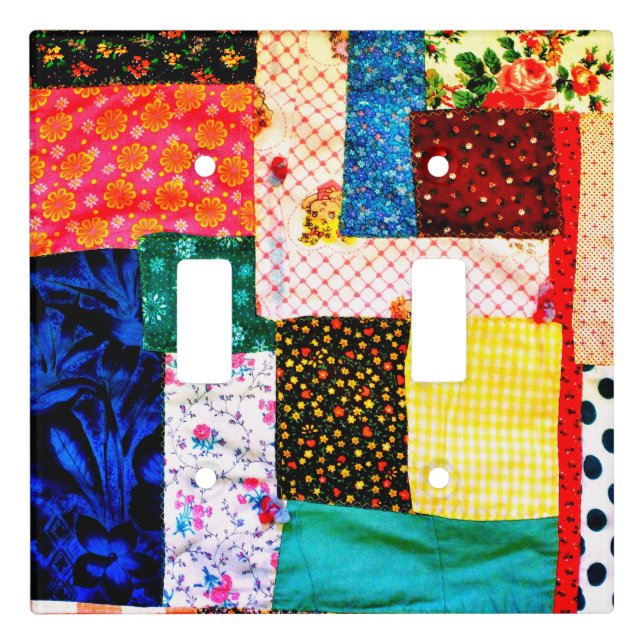 American Quilt Light Switch Cover (Front)