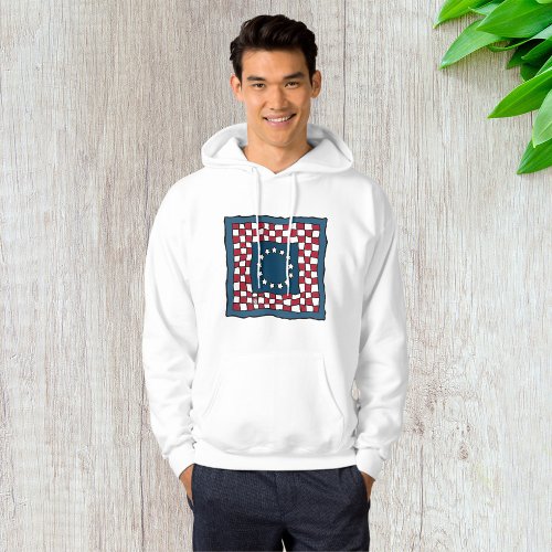 American Quilt Mens Hoodie