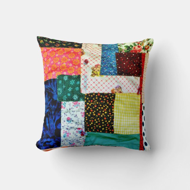 American Quilt Throw Pillow (Front)