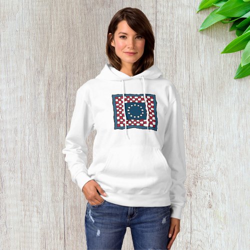 American Quilt Womens Hoodie