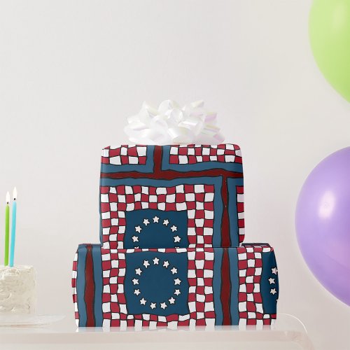 American Quilt Wrapping Paper