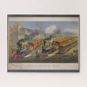 American Railroad Scene Jigsaw Puzzle