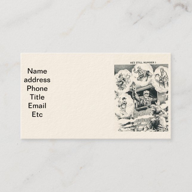 American Railroad Train Engineer Business Cards (Front)