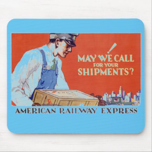 American Railway Express May We Call   Mouse Pad