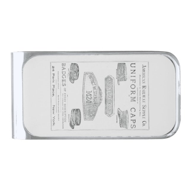 American Railway Supply Company    Silver Finish Money Clip (Front)