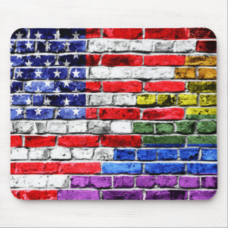 American Rainbow Flag Mouse Pad
