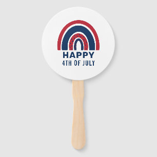 American Rainbow USA Independence Day 4th Of July Hand Fan