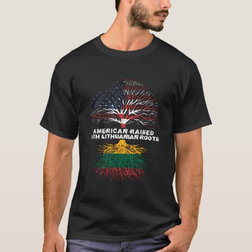 American Raised With Lithuanian Roots Lithuania T_Shirt
