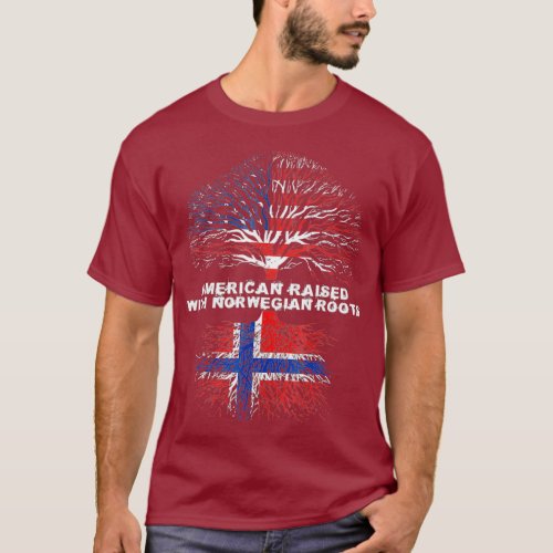 American Raised with Norwegian Roots Norway T_Shirt