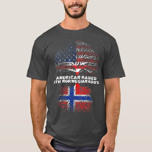 American Raised with Norwegian Roots Norway T_Shirt