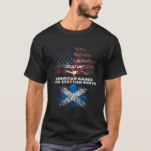 American Raised With Scottish Roots Scotland T_Shirt