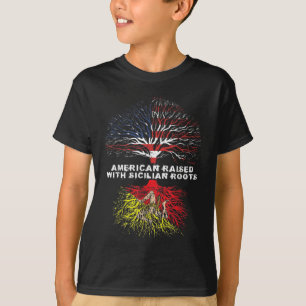 American Raised with Sicilian Roots Sicily T-Shirt