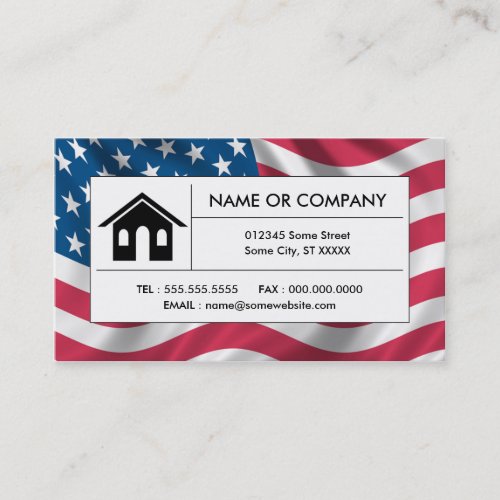 american real estate business cards