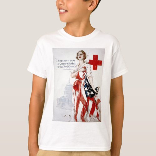 American Red Cross Vintage World War I Poster T_Shirt