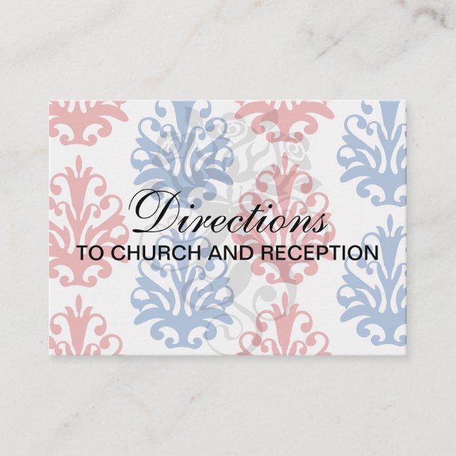 american red white and blue damask enclosure card (Front)