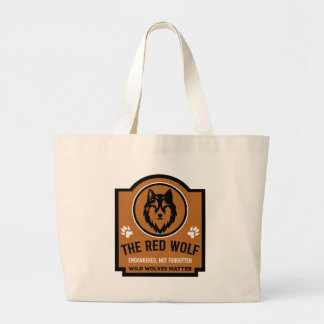American Red Wolf Conservation Large Tote Bag