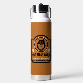 American Red Wolf Conservation Water Bottle