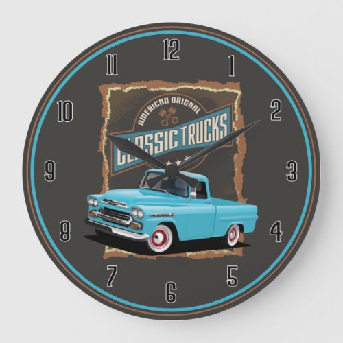 American Retro Classic Trucks Large Clock