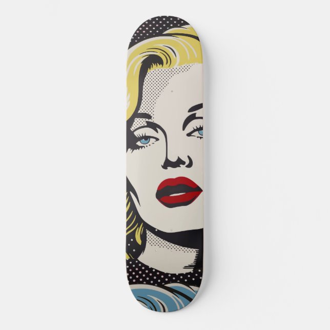 American Retro Pop Art Diva Skateboard (Front)