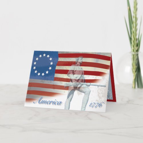 American Revolution 1776 Betsy Ross Flag Card