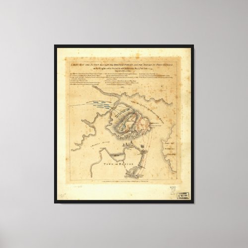 American Revolution Battle of Bunker Hill 1775 Canvas Print