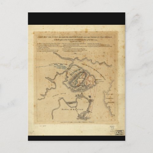 American Revolution Battle of Bunker Hill 1775 Postcard