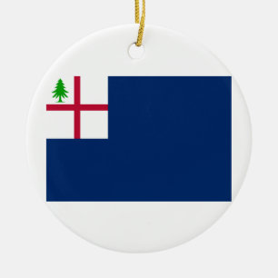 American Revolution Battle of Bunker Hill Flag Ceramic Ornament
