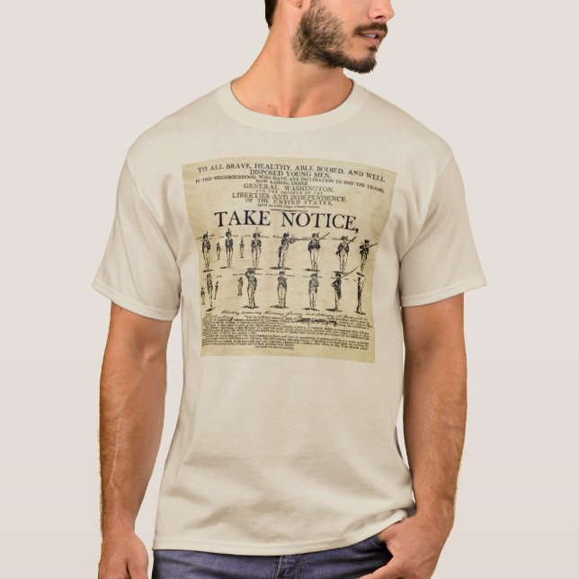 American Revolution Recruitment Poster T-Shirt (Front)