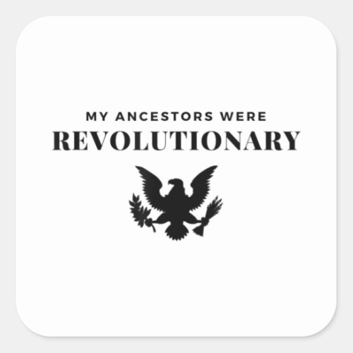 American Revolution Square Sticker