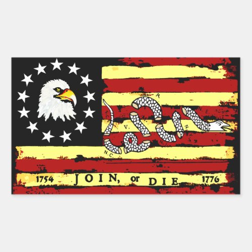 American Revolutionary Flag Rectangular Sticker