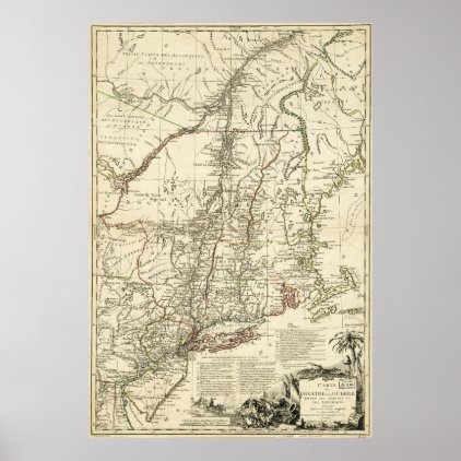 American Revolutionary War Map (1782) Poster