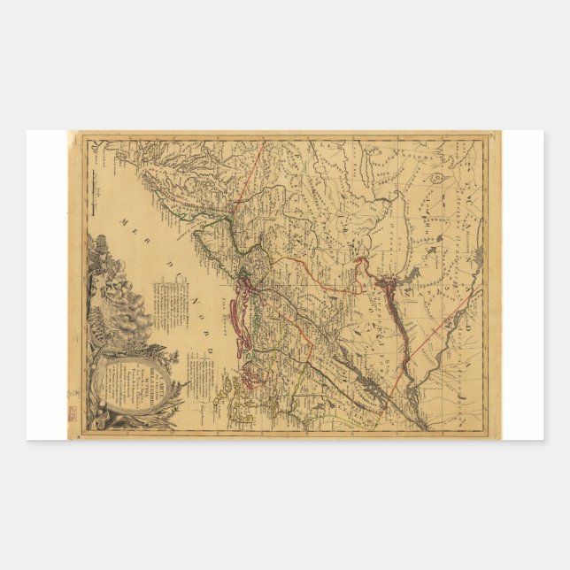 American Revolutionary War Map by J.B Eliot (1781) Rectangular Sticker (Front)