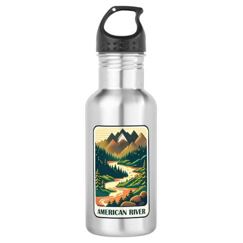 American River California Colors Stainless Steel Water Bottle