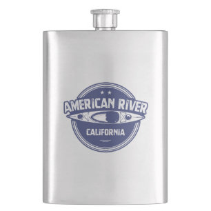 American River California Kayaking Flask