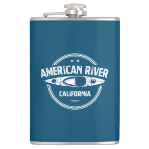 American River California Kayaking Flask