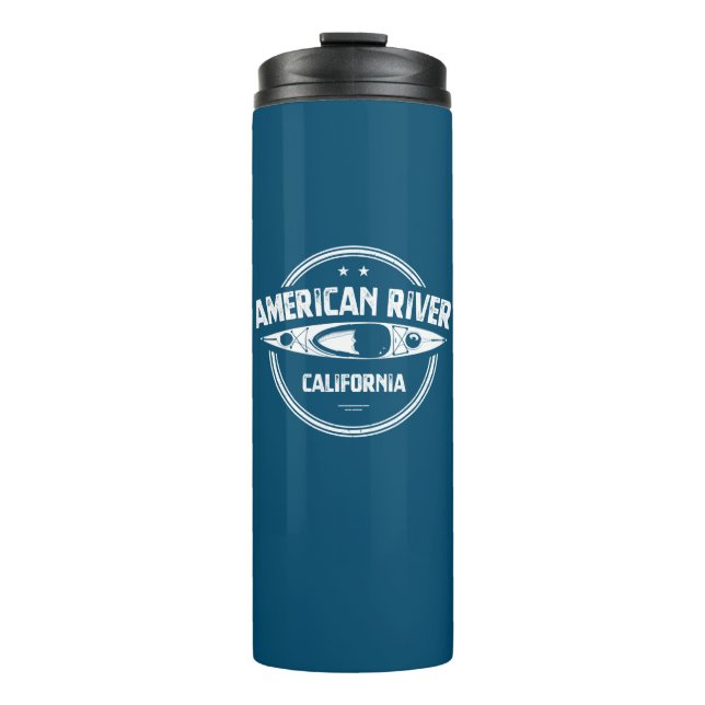 American River California Kayaking Thermal Tumbler (Front)