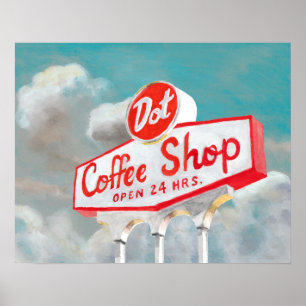 American Roadside Coffee Shop Sign