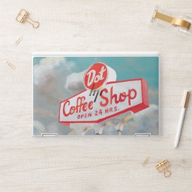 American Roadside | Coffee Shop Sign HP Laptop Skin (Desk)