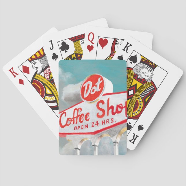 American Roadside | Coffee Shop Sign Poker Cards (Back)