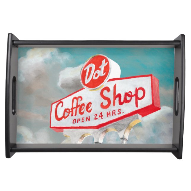 American Roadside | Coffee Shop Sign Serving Tray (Front)