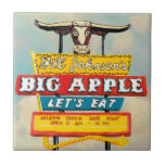 American Roadside | Restaurant Sign Ceramic Tile<br><div class="desc">American Roadside | Restaurant Sign  Artist: Naomi McCavitt</div>