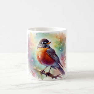 American Robin 010924AREF111 - Watercolor Coffee Mug