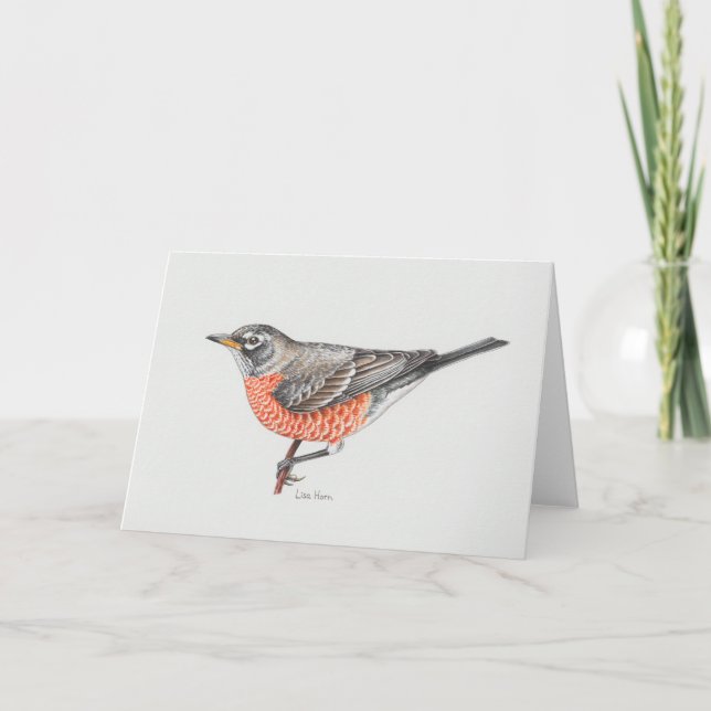 American Robin Art Card (Front)