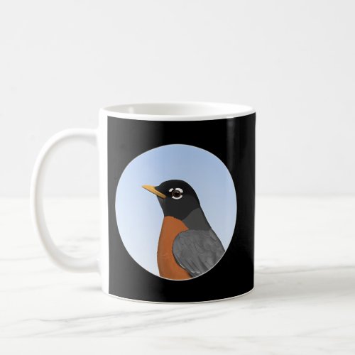 American Robin Backyard Bird Birdlover Animal Biol Coffee Mug