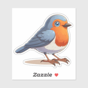 American Robin bird Custom-Cut Vinyl Sticker