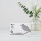 American robin building a nest business card (Standing Front)