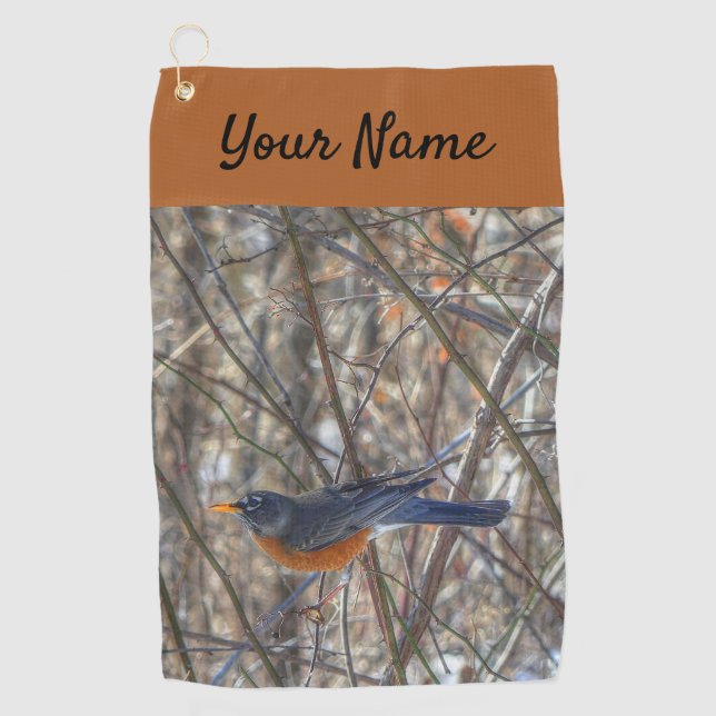 American Robin Golf Towel (Front)
